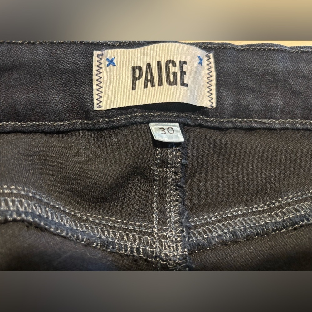 Paige Hoxton High Rise Skinny Jeans, Extra Dark Wash, Size 30 - Picture 8 of 12